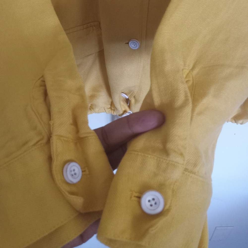 J. Jill Women's Yellow Linen Blend Drawstring Plus Size Jacket Size 3X - Picture 4 of 9